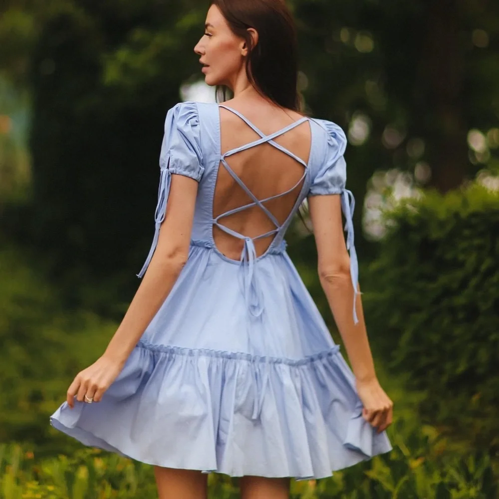 OW Intimates Blanc Dress in Blue - Picture 1 of 10